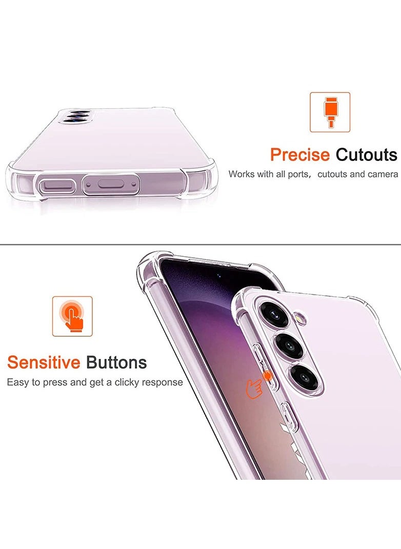 Samsung Galaxy S23 5G Cover Case soft TPU Transparent Back Protective Case shock Absorbent Reinforced Bumper Corners for S23 Clear 5G