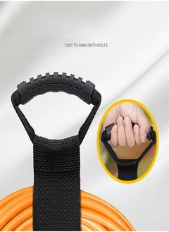 Generic 3 PCS Wrap Storage Straps Heavy Duty Hook and Loop Cord Carrying Strap Hanger and Organizer with Handle for Pool Hoses Garden Hoses Cords Cables  - Image 1