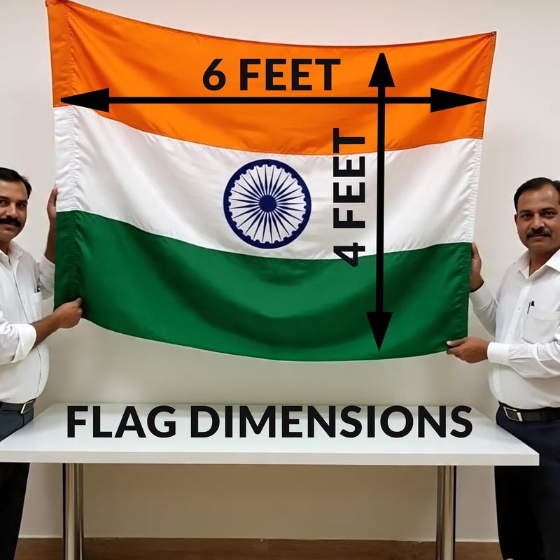 Omont Indian National Flag, 4 x 6 Feet, Premium Embroidered Ashoka Chakra, Professional Finish, Bharata Khadi Jhanda - Image 2