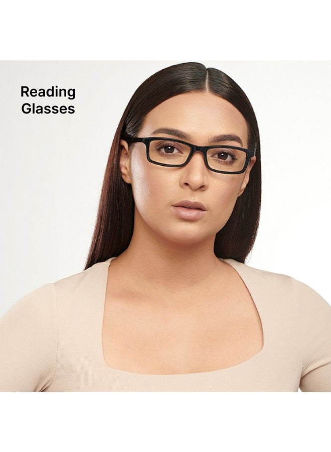 Lenskart Readers نظارات قراءة مستطيلة سوداء بإطار كامل | للرجال والنساء | لقوة 1.5 | LR E11058 - Image 4