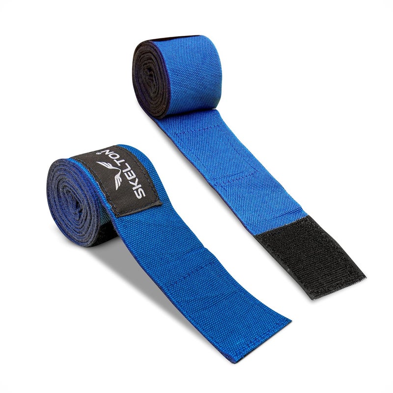 SKELETON Stretchable Support Hand wrap, Workout/Boxing & Punching Great for MMA | Muay Thai | Martial Arts, Wrist Support for Adults | (Blue) - Image 2