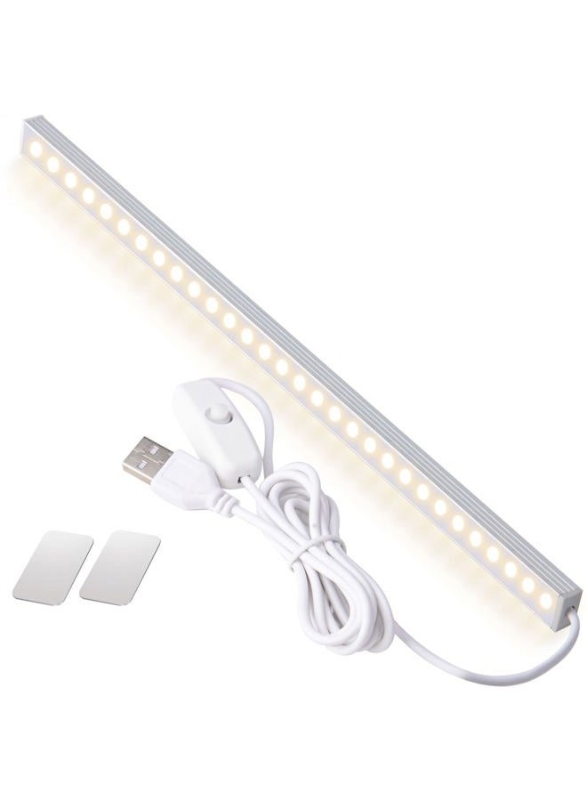 DWEPTU Kitchen Lights Closet Lights LED Stick on Lights Under Counter Light Fixtures with USB Powered LED Light Bar for Room Under Counter Lighting Work Tables Student Dormitory… - Image 1