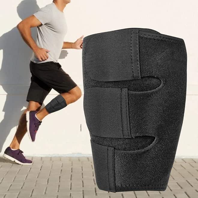 Brrnoo Calf Support Brace, 1 Piece Adjustable Shin Splint Compression Calf Wrap Breathable Soft Leg Protector for Calf Strain Injury Tear Runners Remedy