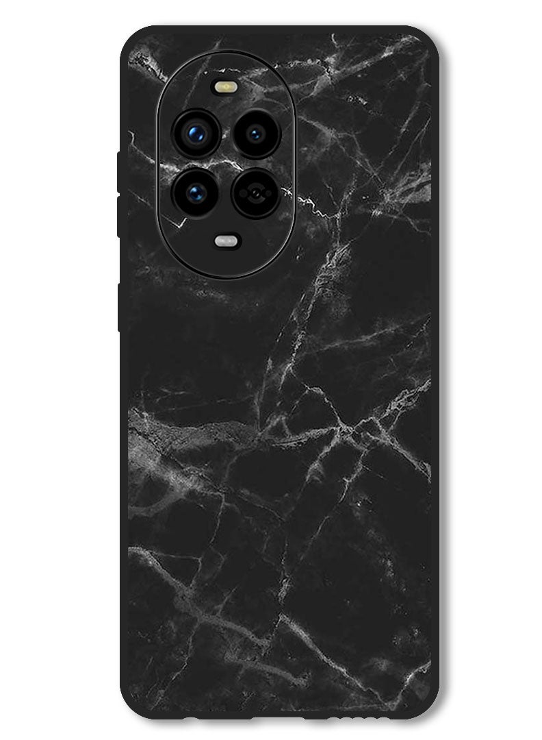 Theodor Case Compatible with Huawei Nova 13 Pro Protection Shockproof Bumper Cover Black Marble - Image 1