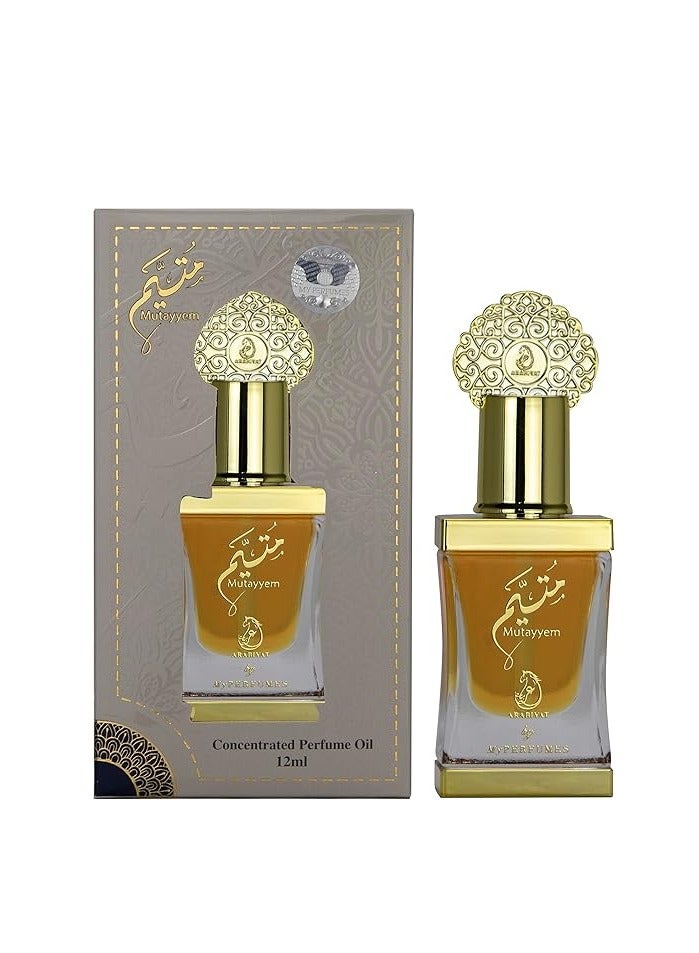 عطوري My Perfumes MUTAYYEM from ARABIYAT Non Alcoholic Concentrated Perfume Oil or Attar for Men and Women 12ml - Image 1