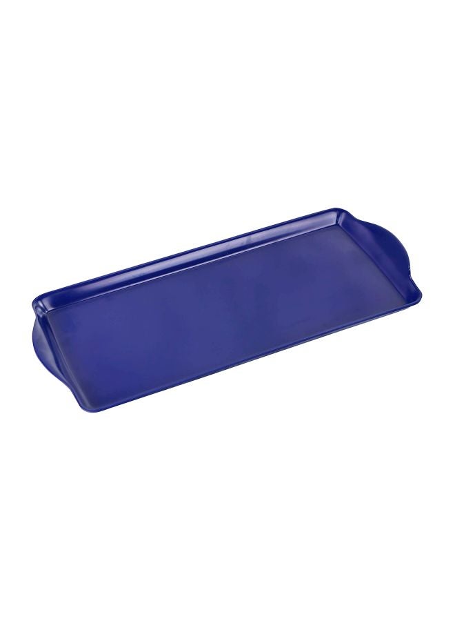 Reston Lloyd Melamine Plastic Tidbit Tray, BPA-Free, Food Safe, Multipurpose Platter Serving Tray, Bathroom/Table Organizer, Indigo - Image 1