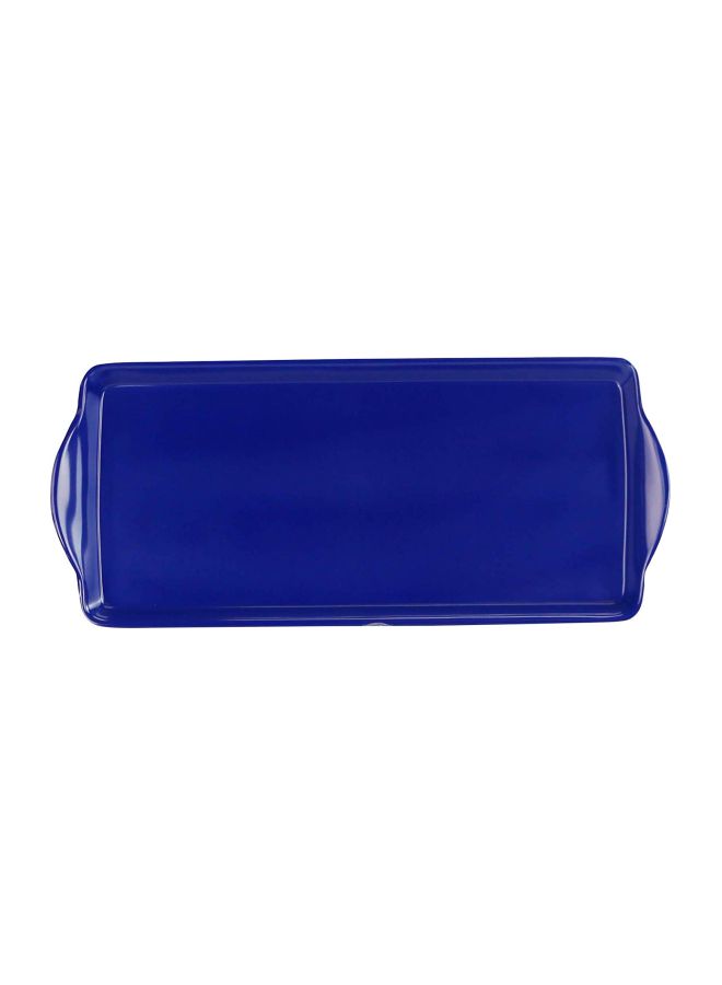 Reston Lloyd Melamine Plastic Tidbit Tray, BPA-Free, Food Safe, Multipurpose Platter Serving Tray, Bathroom/Table Organizer, Indigo - Image 2