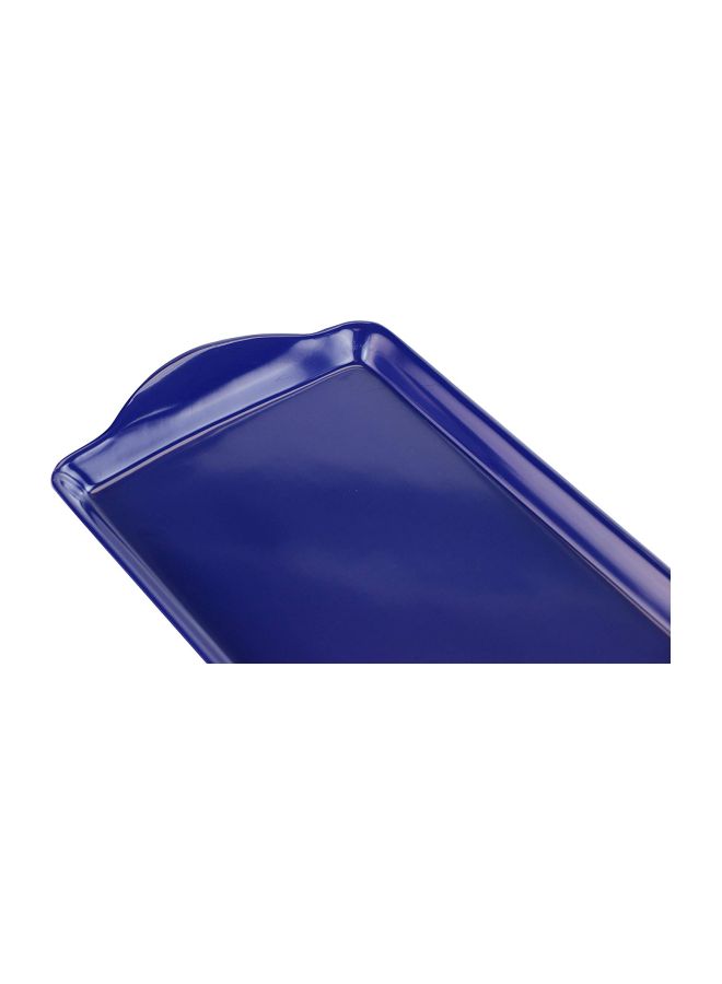 Reston Lloyd Melamine Plastic Tidbit Tray, BPA-Free, Food Safe, Multipurpose Platter Serving Tray, Bathroom/Table Organizer, Indigo - Image 3