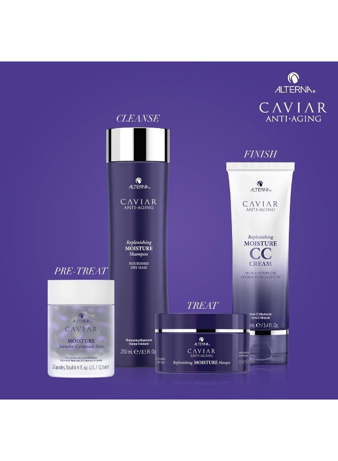 Caviar Anti-Aging Replenishing Moisture Hair Treatment Serum Capsules | Leave-In Hair Treatment | Boost Strength, Restore & Hydrate Hair | 0.68 Fl. Oz.