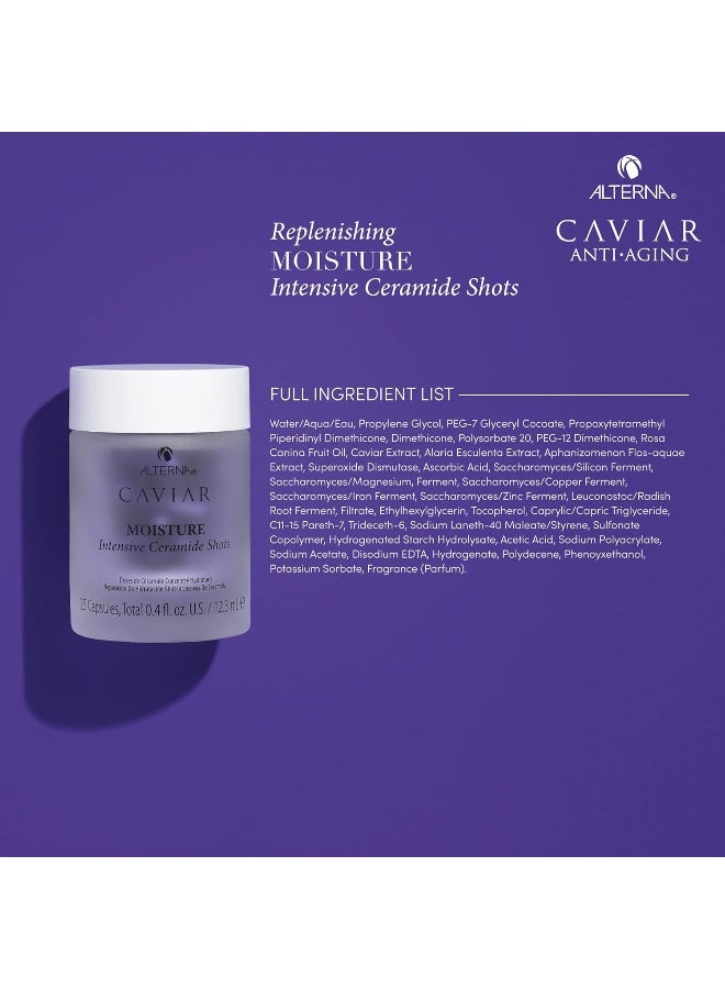 Caviar Anti-Aging Replenishing Moisture Hair Treatment Serum Capsules | Leave-In Hair Treatment | Boost Strength, Restore & Hydrate Hair | 0.68 Fl. Oz.