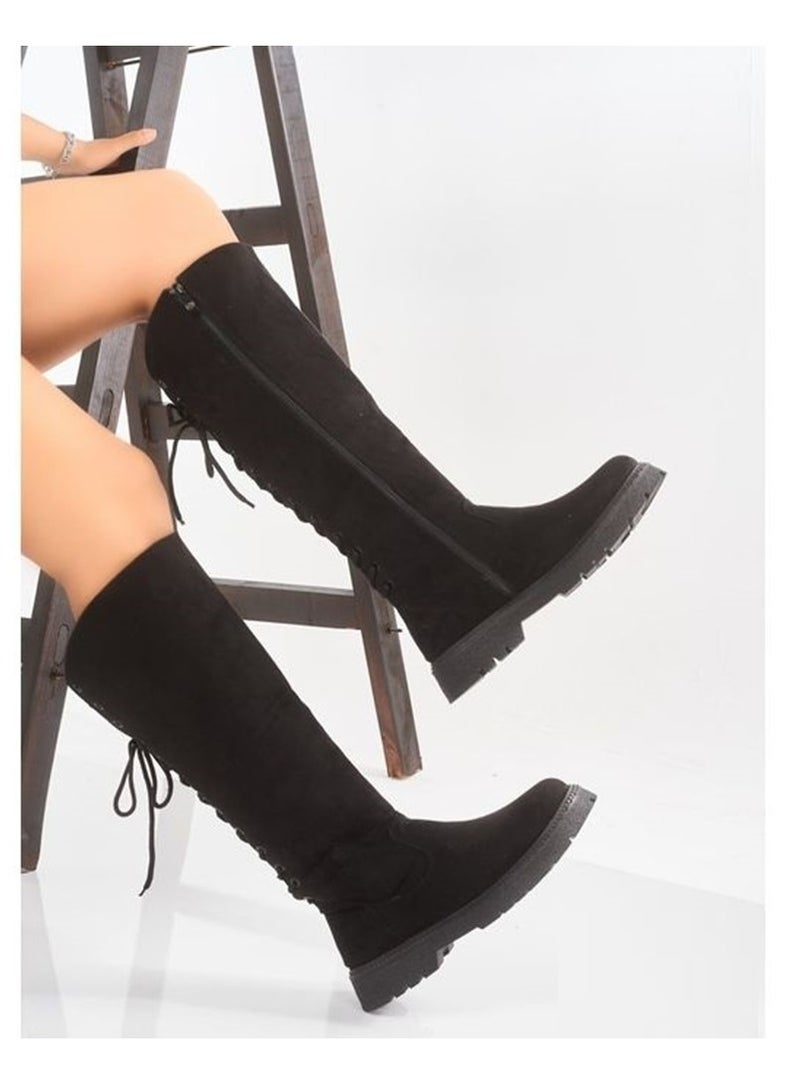 LIFESTYLISH Knee High LB-20 Suede - Black  - Image 1