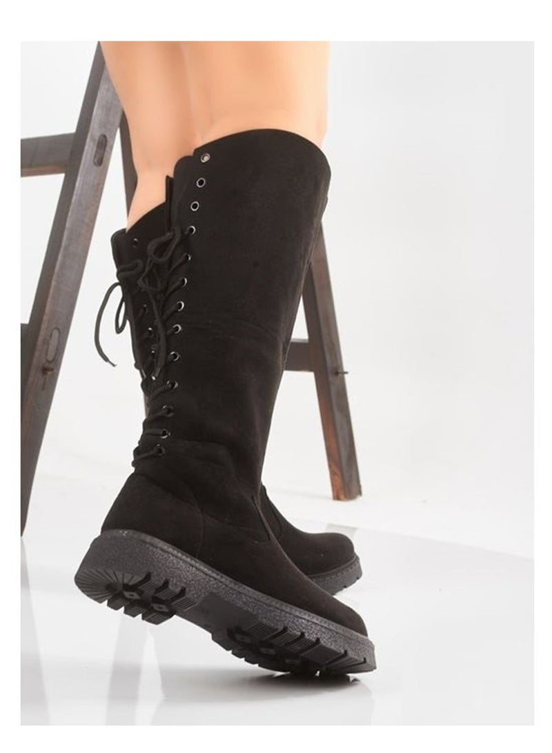 LIFESTYLISH Knee High LB-20 Suede - Black  - Image 2