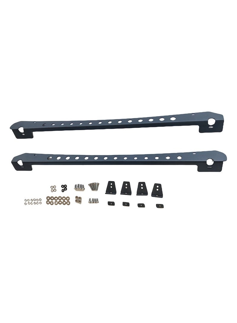 Machter Black Roof Rack Rail Brackets Fit For Roof Channel Fit For Mitsubishi Triton MQ MR 2015-2023 - Image 1