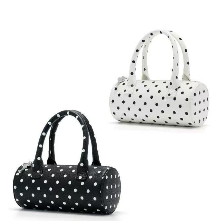 2026 Polkadot Boston Bag for Women Handbag Shoulder Bag - Image 1