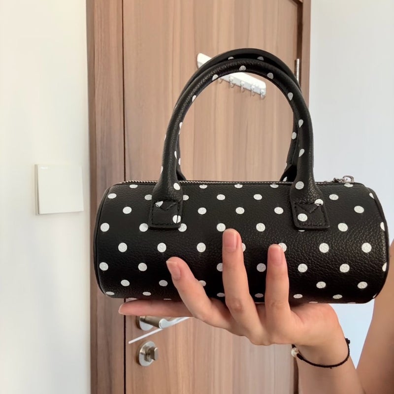 2026 Polkadot Boston Bag for Women Handbag Shoulder Bag - Image 3