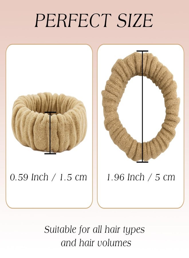 Brvlsoc Soft Polyester Elastic Hair Bands – No-Damage Scrunchies with Strong Grip & Comfortable Lace Edge, Ouchless for All Hair Types - Image 2