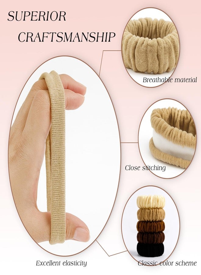 Brvlsoc Soft Polyester Elastic Hair Bands – No-Damage Scrunchies with Strong Grip & Comfortable Lace Edge, Ouchless for All Hair Types - Image 3