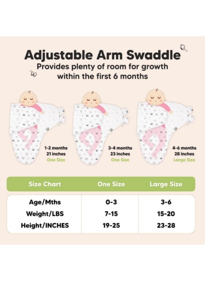 GGEROU - 3Pcs Baby Swaddle Wrap Sleep Sacks, Adjustable Swaddling Sleep Sack, Super Soft Nursery Swaddling Blankets,Baby Sleep Sack, Baby Swaddle Blanket Wrap - Image 1