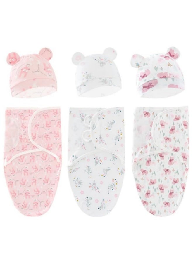 GGEROU - 3Pcs Baby Swaddle Wrap Sleep Sacks, Adjustable Swaddling Sleep Sack, Super Soft Nursery Swaddling Blankets,Baby Sleep Sack, Baby Swaddle Blanket Wrap - Image 1