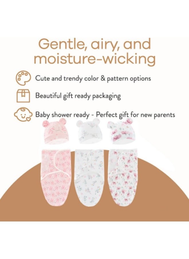 GGEROU - 3Pcs Baby Swaddle Wrap Sleep Sacks, Adjustable Swaddling Sleep Sack, Super Soft Nursery Swaddling Blankets,Baby Sleep Sack, Baby Swaddle Blanket Wrap - Image 1
