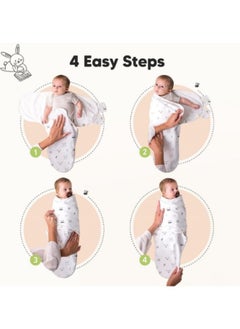 GGEROU 3Pcs Baby Swaddle Wrap Sleep Sacks, Adjustable Swaddling Sleep Sack, Super Soft Nursery Swaddling Blankets,Baby Sleep Sack, Baby Swaddle Blanket Wrap  - Image 2