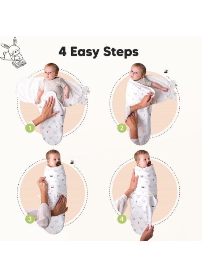 GGEROU - 3Pcs Baby Swaddle Wrap Sleep Sacks, Adjustable Swaddling Sleep Sack, Super Soft Nursery Swaddling Blankets,Baby Sleep Sack, Baby Swaddle Blanket Wrap - Image 1