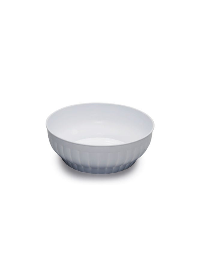 Stefanplast Stefan Plast Ribbed Salad-Bowl Cm. 22 White - Image 1