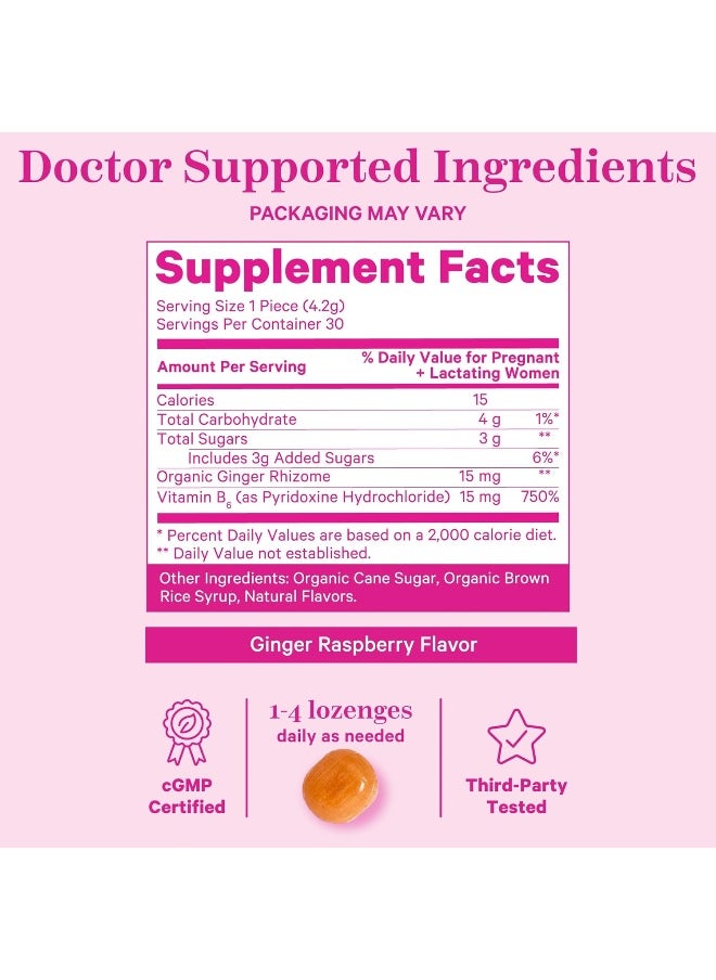 Pink Stork Morning Sickness Organic Hard Candy - Ginger Raspberry  - Image 4