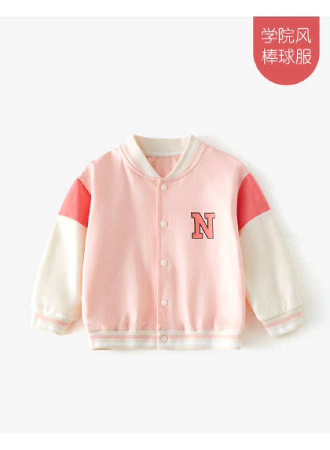 Doxiluka Girls' Autumn Outfits New Collection Kids' Jacket Little Girl Baseball Jacket Fashion Color-block Casual Children's Wear Spring/fall - Image 1