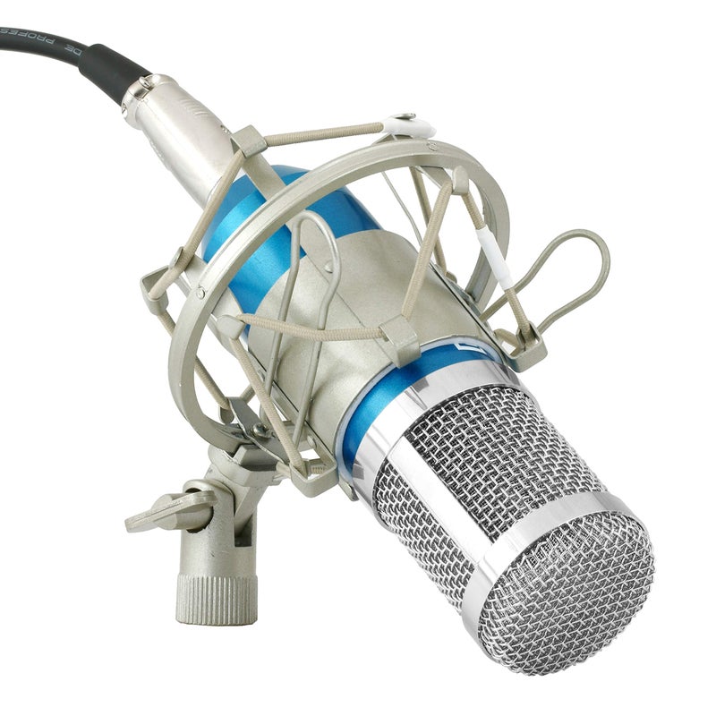 Powerpak Bm 800 Blue Silica Gel Professional Condenser Microphone Mics With Metal Shock Mount (Requires Phantom Power Or Sound Card) - Xlr - Image 5