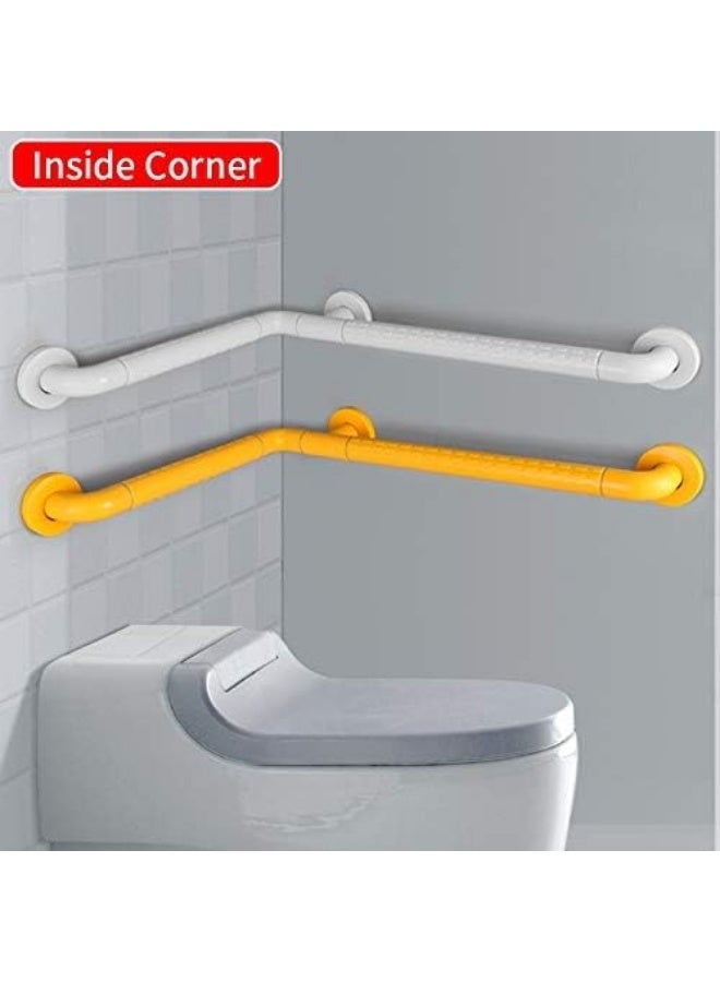 70 x 50 cm stainless steel corner bathroom safety grab bar, non-slip surface, supports up to 250 lbs, available in yellow and white - Image 5