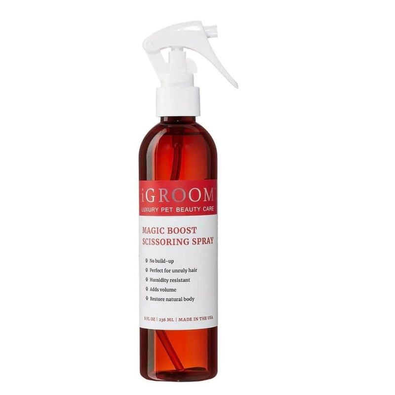iGroom Magic Boost Dog Scissoring Spray, Luxury Pet Beauty Care, Adds Volume, Restores Natural Body, Made in USA, 8 oz - Image 1