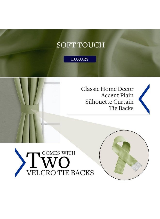 ThinkArtDecor 100% Blackout Door Curtains 7 Feet Long Set of 2 with Tie Backs, Triple Weave Parda 7 Feet, Grommet Design for Urban Home Decor, Bedroom Darkening, Office (7x4 Feet, Olive Mint) - Image 3