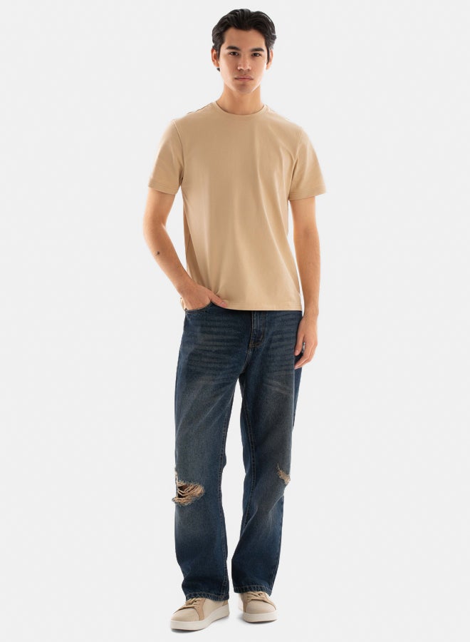 Premoda Men Wide Leg Jeans Blue Dirty wash - Image 1