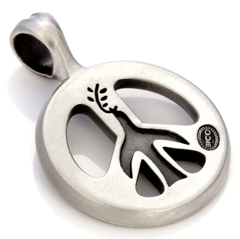 BICO 'Pax' Peace Pendant with Transparent Resin (B229 Red) - Image 2