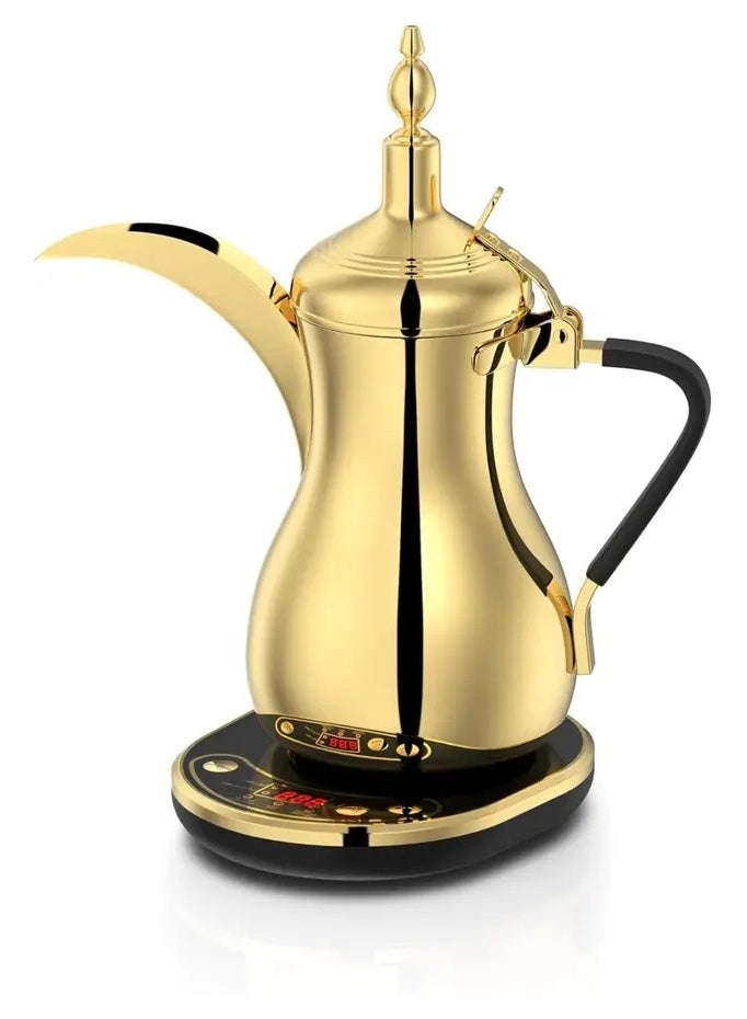 alsiaf ALSAIF Electric Arabic Coffee Maker, 900W, 1L Capacity, Gold, with Digital Display and Ergonomic Handle, E03306 - Image 4