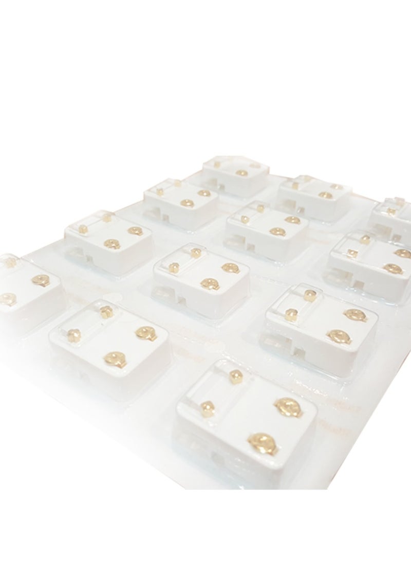 MediSystem Earring Surgical Stainless Steel 316L Bezel 4mm Traditional Ball dozen 12pieces  - Image 2