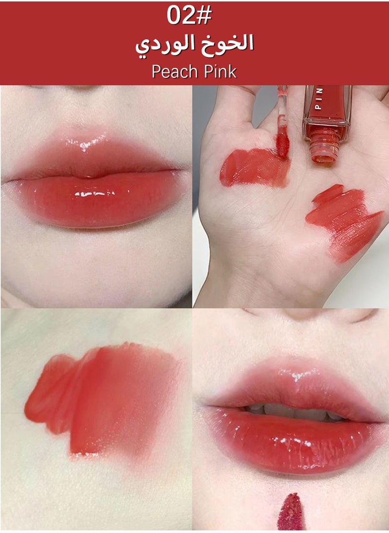 Pinkyfocus أحمر شفاه سائل خفيف ونقي بمرآة، ملمع شفاه، مرطب يدوم طويلاً، مقاوم للماء، غير لاصق، للفتيات والنساء  - Image 2