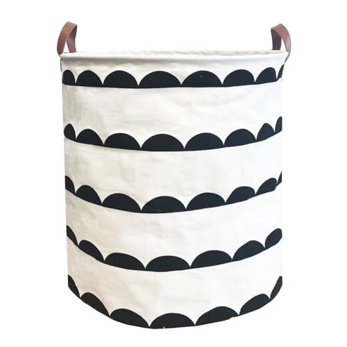 TeLUVHome Waterproof Laundry Hamper Collapsible Laundry Basket Leather Handle Laundry Bag Large Clothes Storage Toy Organization for Bathroom Bedroom Laundryroom College Dorms (Hege-003) - Image 1