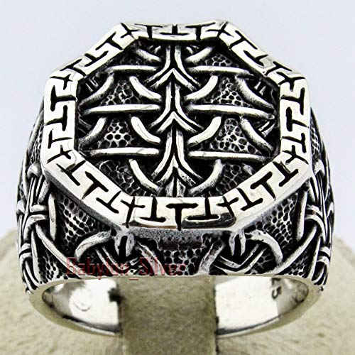 Babylon Silver Solid 925 Sterling Silver Braided Celtic Knot Heavy Luxury Turkish Men's Ring (8.5) - Image 3