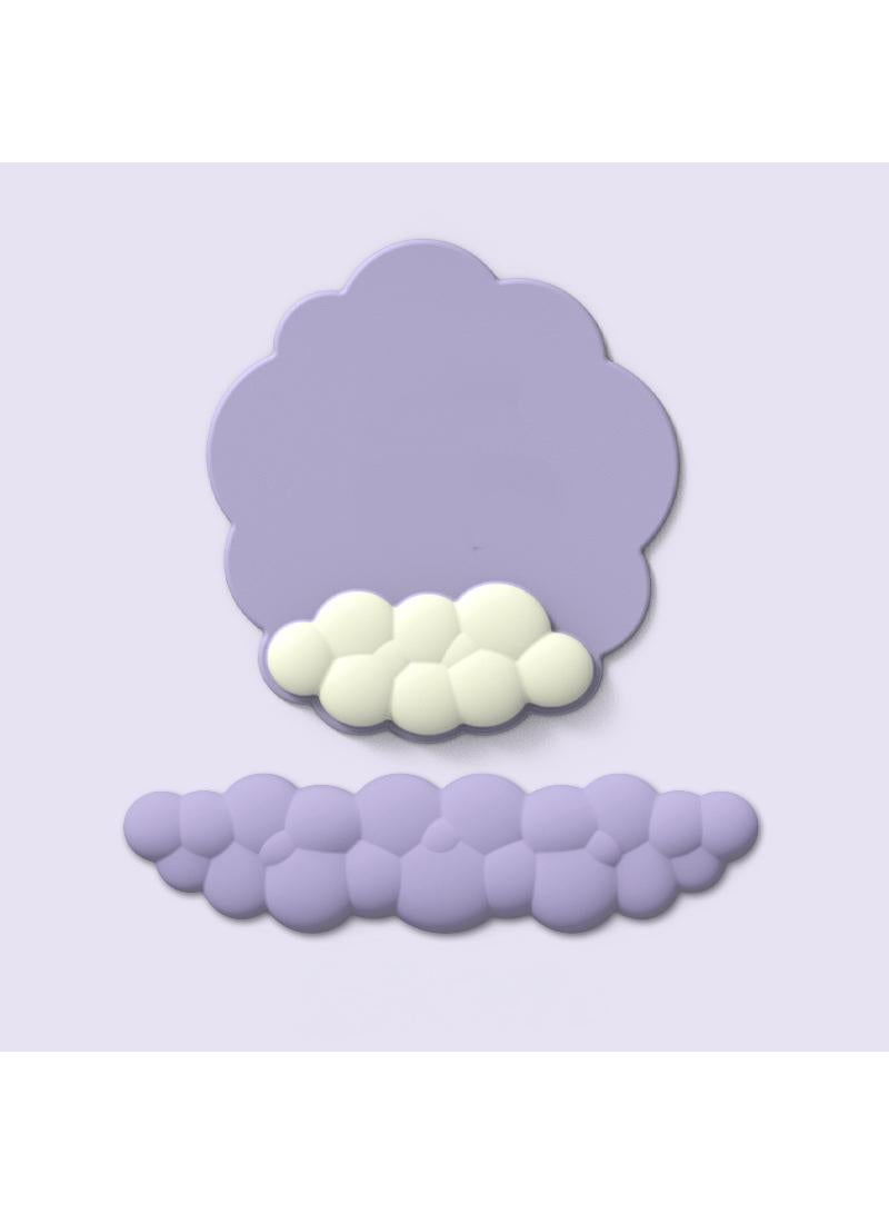 Y&D 2-Piece Office Keyboard Cloud Wrist Rest And High Density Memory Silicone Non Slip Base Mouse Pad - Image 1