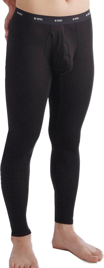 MSPEC Men's Momohiki Thermal Long Pants 3D-Crotch Breathable MS-07 Black M - Image 2
