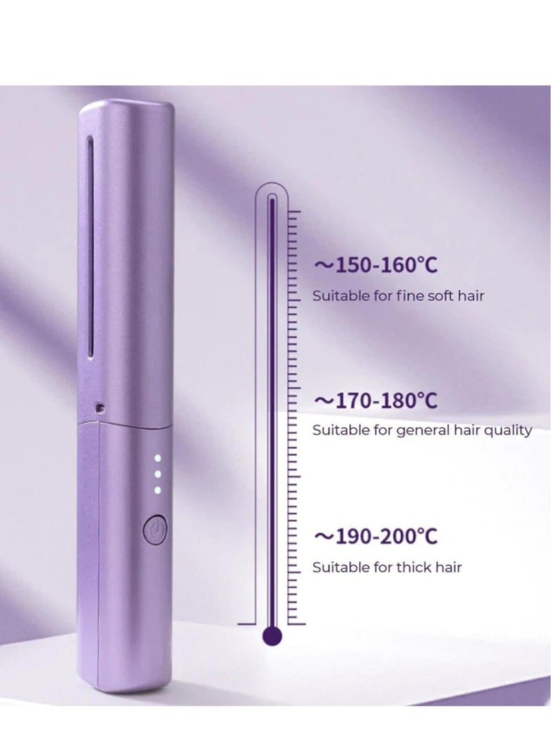 ELTRAZONE Rechargeable Mini Hair Straightener , Mini Flat Iron Hair Straightener Travel Size Rechargeable , 4000mAh Battery Straightener Brush , Portable 3 Level Hair Straightener , 4000mAh Battery Straightene - Image 3