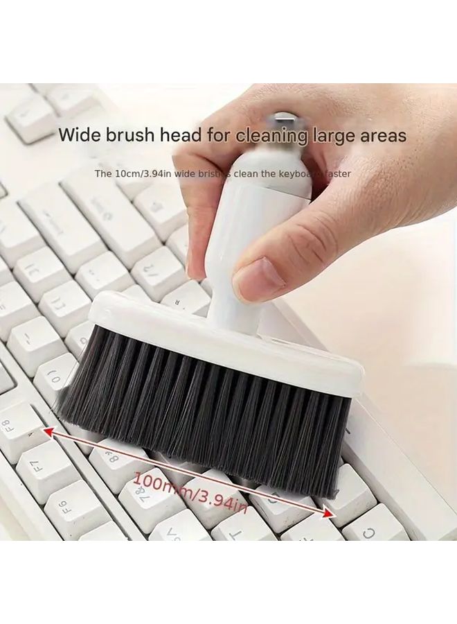 White Soft Bristle Cleaning Brush For Car Interiors Keyboards Blinds Cups - Image 2