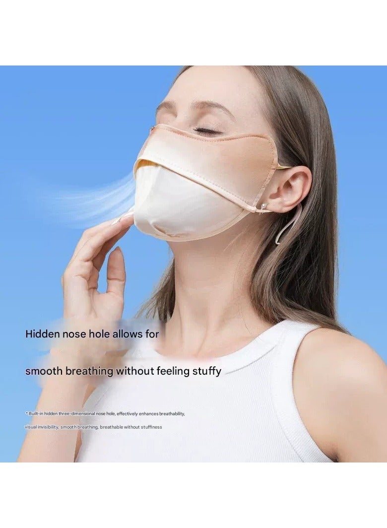 Goolsky Gradient Ice Silk Sun Protection Face Mask – Summer Thin Breathable UV Shield for Women, Eye-Covering Cooling Mask - Image 2