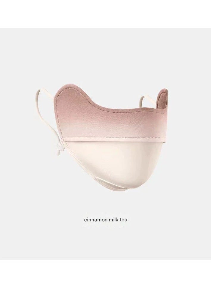 Goolsky Gradient Ice Silk Sun Protection Face Mask – Summer Thin Breathable UV Shield for Women, Eye-Covering Cooling Mask - Image 1
