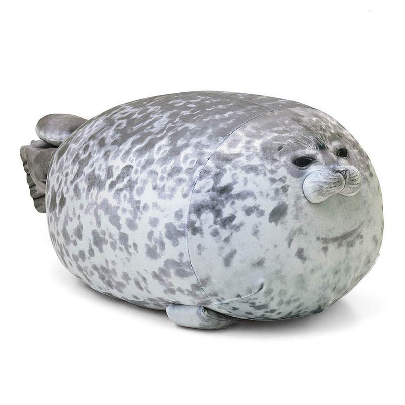 EHOTONG Cute Blob Seal Pillow, Chubby Seal Plush Hug Pillow Soft Stuffed Animal Toy (Gray,11.5") - Image 1
