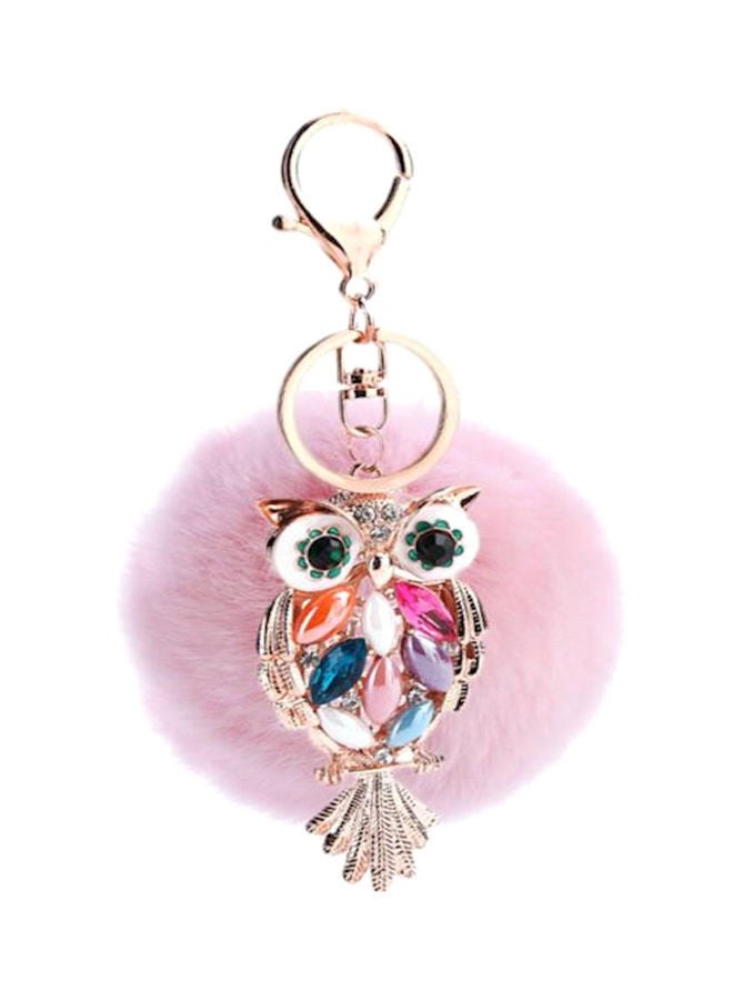 NIBEMINENT Lovely Hairball Rabbit Fur Round Shape Key Chain