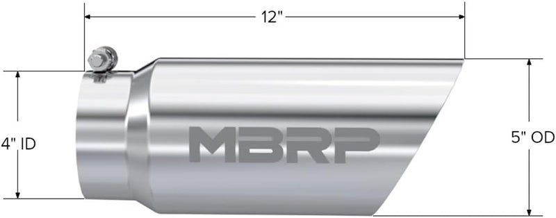 MBRP T5053 5" O.D. Dual Wall Angled Exhaust Tip (T304) - Image 2