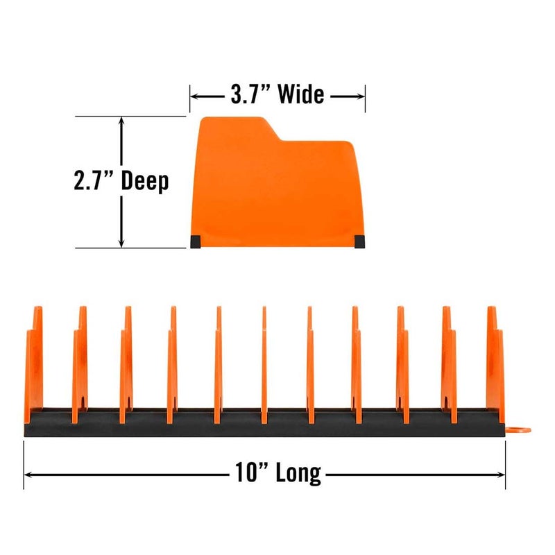 Ernst Manufacturing 5502 Plier Pro Premium No-Slip Plier Holder Rack in Vibrant Orange â€“ Tool Organizer for Pliers - Made in USA - Image 3